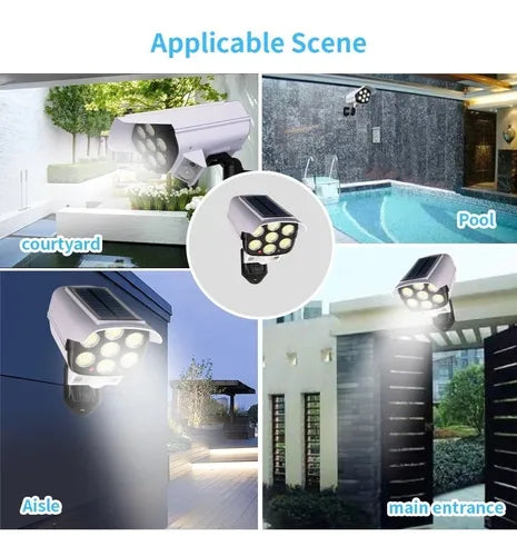 Pack de 3 focos solares tipo camara con sensor