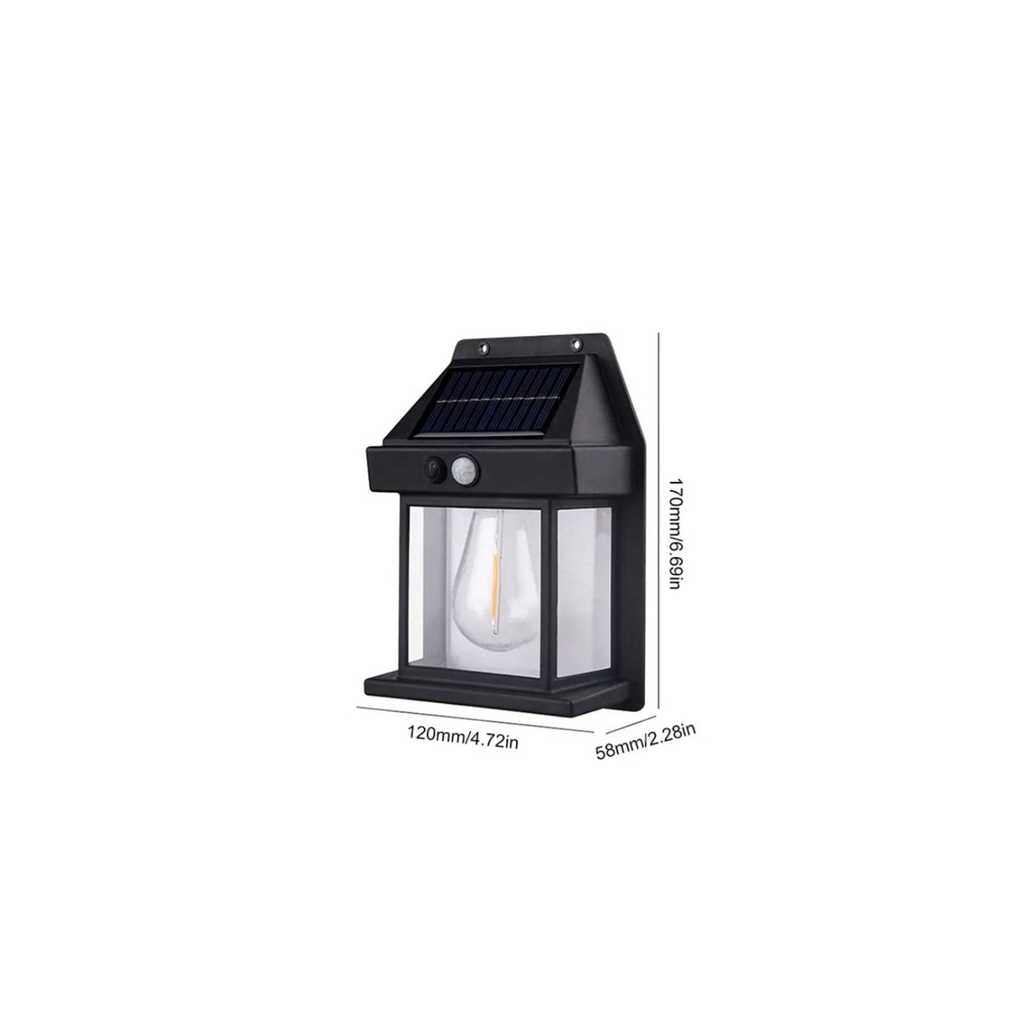 Farol solar de pared con sensor movimiento
