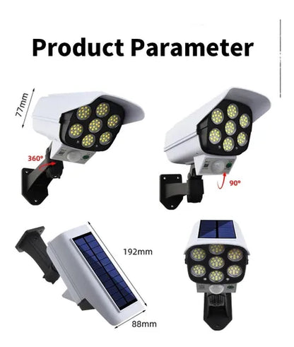 Pack de 3 focos solares tipo camara con sensor