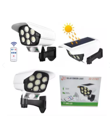 Pack de 3 focos solares tipo camara con sensor