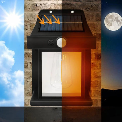 Farol solar de pared con sensor movimiento