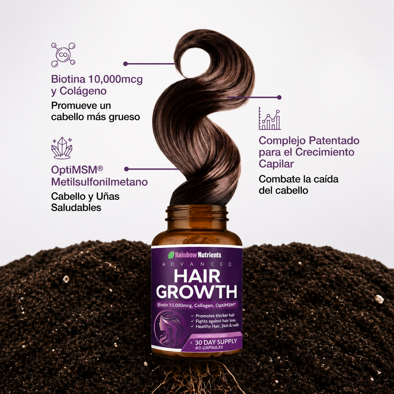 HairForce Pro™ – Tratamiento Capilar Anticaída y Crecimiento Rápido