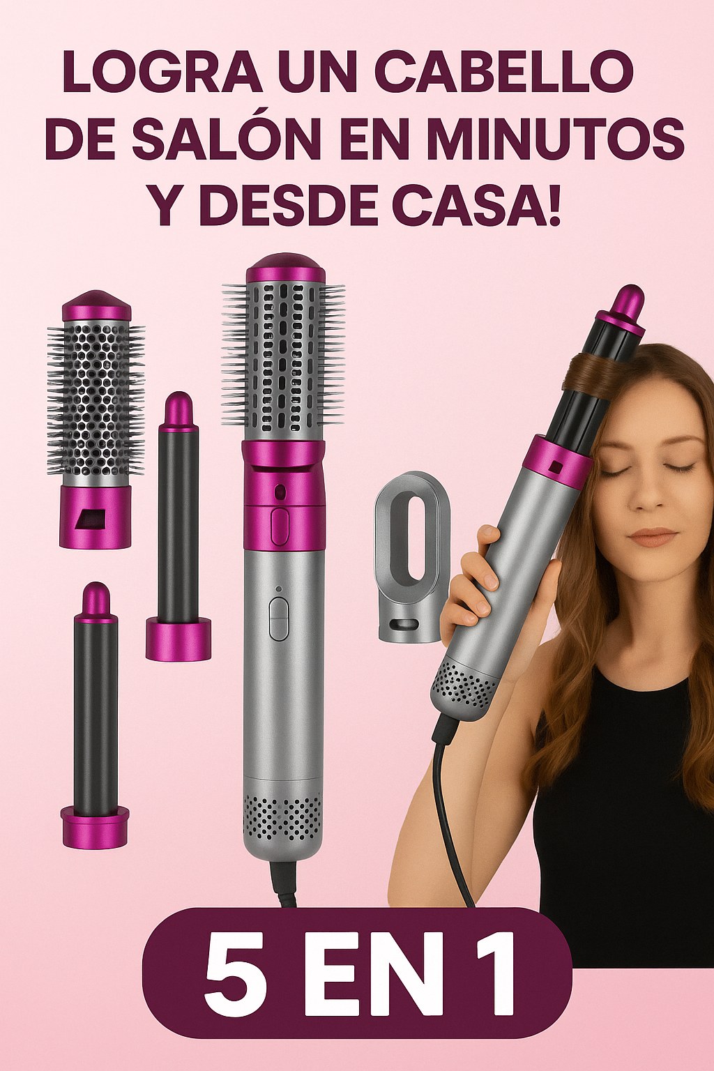 Cepillo Secador 5 en 1 - Versión Pro