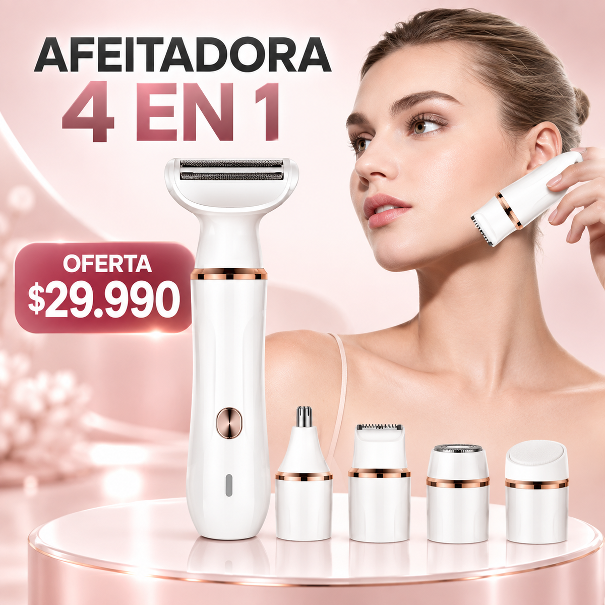 MultiShave™ – Afeitadora 4 en 1 Recargable de Precisión Total
