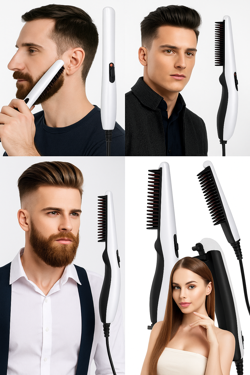 PEINE Y SECADOR PARA BARBA Y CABELLO